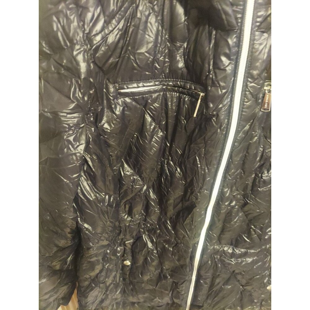 Michael MichaelKors Packable Down Fill Black Coat Size XXL Duster Bag Y2K Nylon - Picture 6 of 16